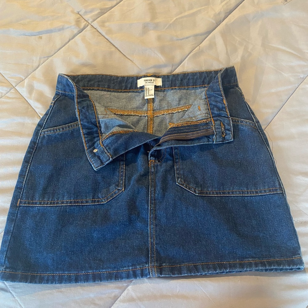 Forever 21 Blue Denim Mini Skirt